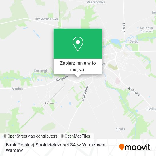 Mapa Bank Polskiej Spoldzielczosci SA w Warszawie