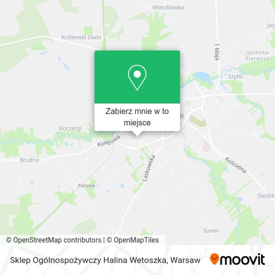 Mapa Sklep Ogólnospożywczy Halina Wetoszka