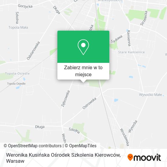 Mapa Weronika Kusińska Ośrodek Szkolenia Kierowców