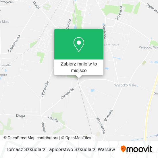 Mapa Tomasz Szkudlarz Tapicerstwo Szkudlarz