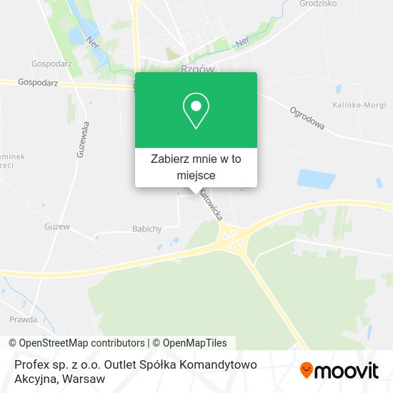 Mapa Profex sp. z o.o. Outlet Spółka Komandytowo Akcyjna