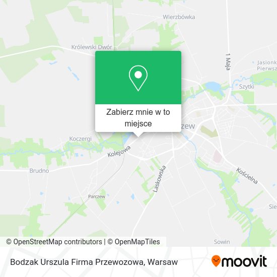 Mapa Bodzak Urszula Firma Przewozowa