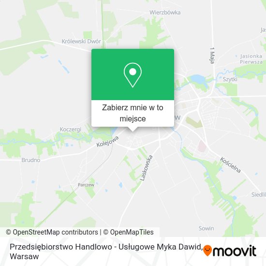 Mapa Przedsiębiorstwo Handlowo - Usługowe Myka Dawid