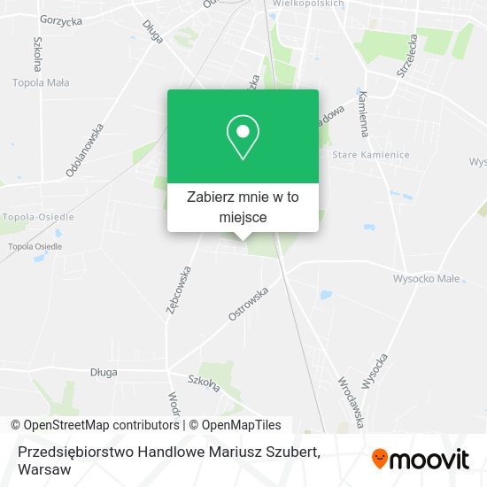 Mapa Przedsiębiorstwo Handlowe Mariusz Szubert