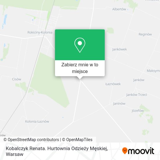 Mapa Kobalczyk Renata. Hurtownia Odzieży Męskiej