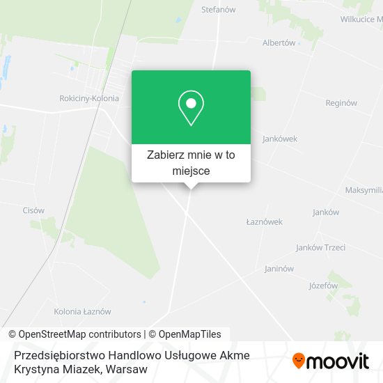 Mapa Przedsiębiorstwo Handlowo Usługowe Akme Krystyna Miazek