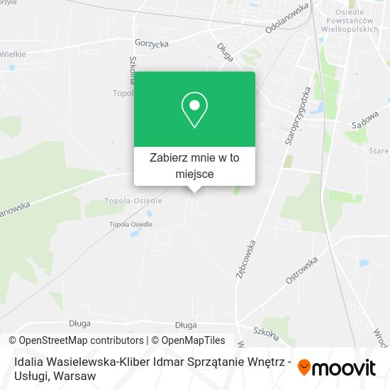 Mapa Idalia Wasielewska-Kliber Idmar Sprzątanie Wnętrz - Usługi