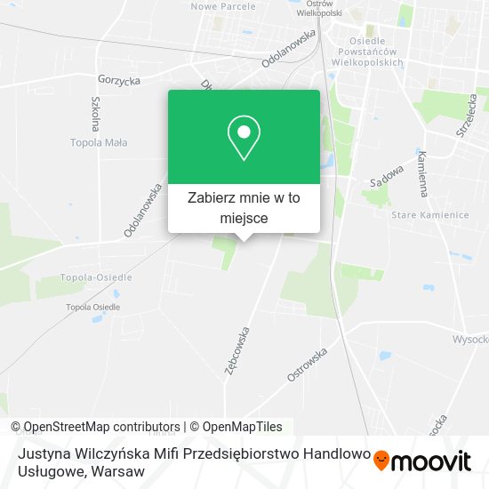 Mapa Justyna Wilczyńska Mifi Przedsiębiorstwo Handlowo Usługowe