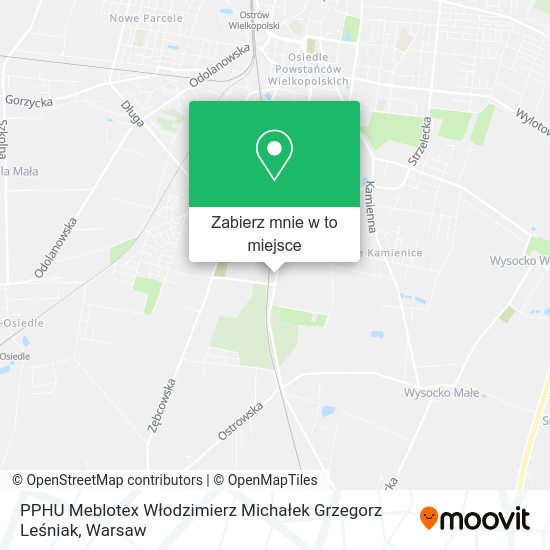 Mapa PPHU Meblotex Włodzimierz Michałek Grzegorz Leśniak