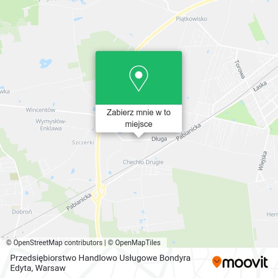 Mapa Przedsiębiorstwo Handlowo Usługowe Bondyra Edyta