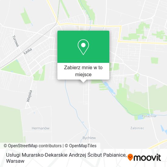 Mapa Usługi Murarsko-Dekarskie Andrzej Ścibut Pabianice