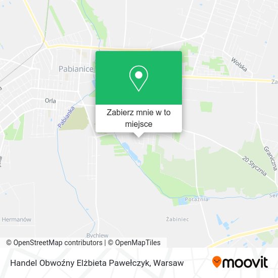 Mapa Handel Obwoźny Elżbieta Pawełczyk