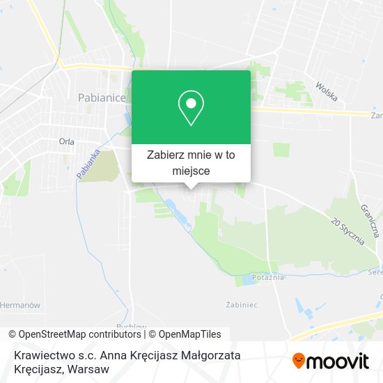 Mapa Krawiectwo s.c. Anna Kręcijasz Małgorzata Kręcijasz