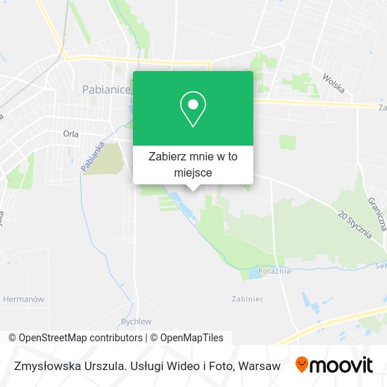 Mapa Zmysłowska Urszula. Usługi Wideo i Foto