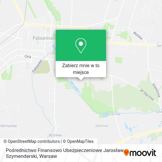 Mapa Pośrednictwo Finansowo Ubezpieczeniowe Jarosław Szymenderski