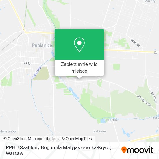 Mapa PPHU Szablony Bogumiła Matyjaszewska-Krych