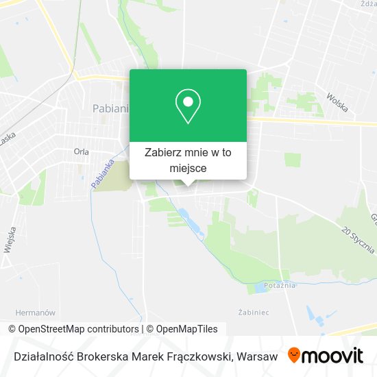 Mapa Działalność Brokerska Marek Frączkowski