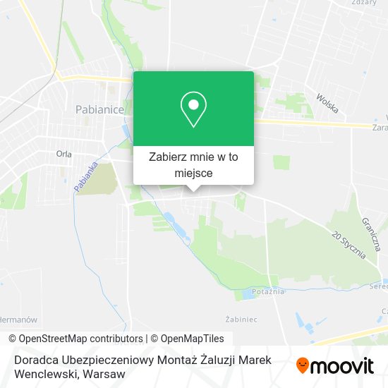 Mapa Doradca Ubezpieczeniowy Montaż Żaluzji Marek Wenclewski