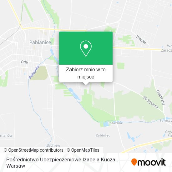 Mapa Pośrednictwo Ubezpieczeniowe Izabela Kuczaj