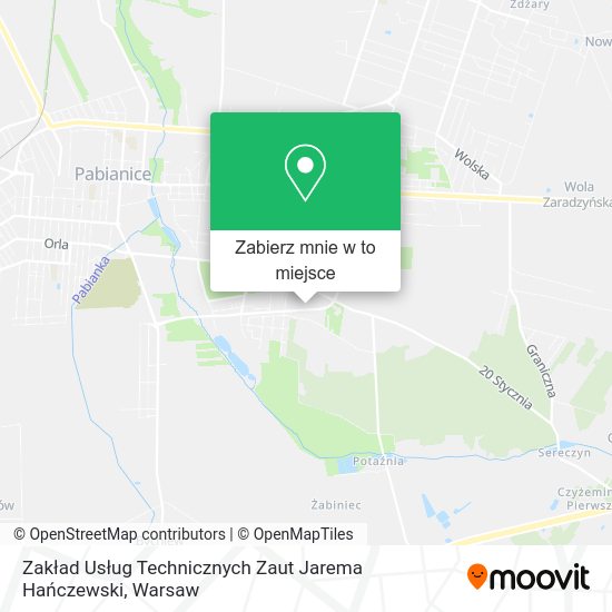 Mapa Zakład Usług Technicznych Zaut Jarema Hańczewski