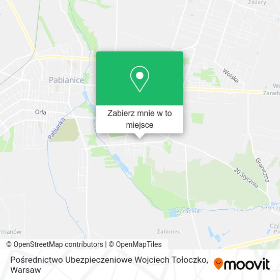 Mapa Pośrednictwo Ubezpieczeniowe Wojciech Tołoczko