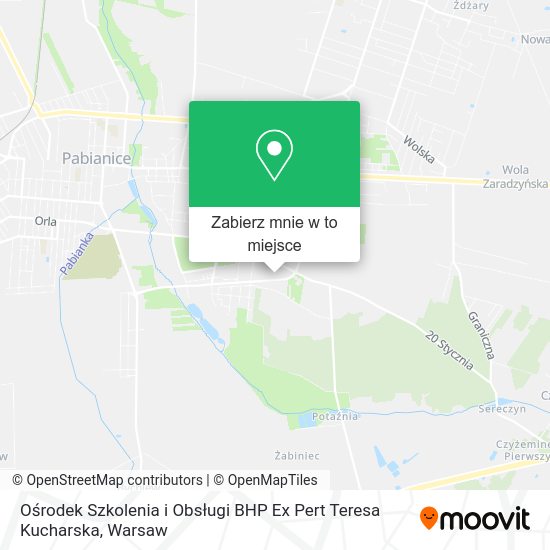 Mapa Ośrodek Szkolenia i Obsługi BHP Ex Pert Teresa Kucharska