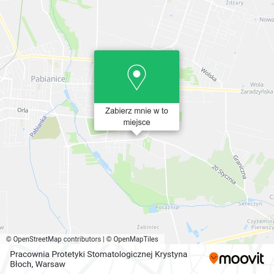 Mapa Pracownia Protetyki Stomatologicznej Krystyna Błoch