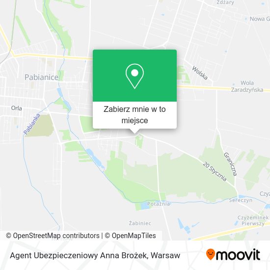 Mapa Agent Ubezpieczeniowy Anna Brożek