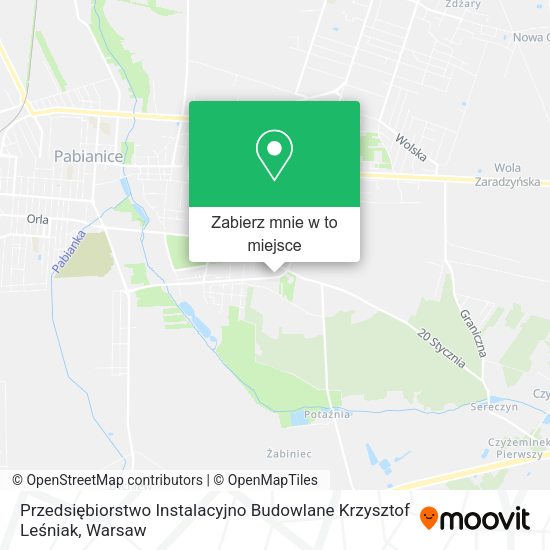 Mapa Przedsiębiorstwo Instalacyjno Budowlane Krzysztof Leśniak