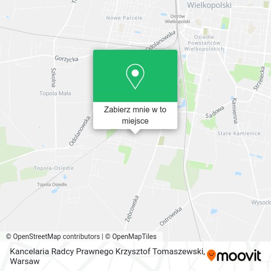 Mapa Kancelaria Radcy Prawnego Krzysztof Tomaszewski