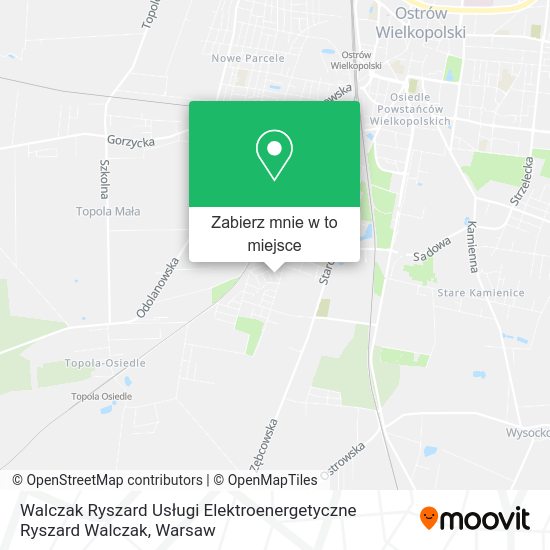 Mapa Walczak Ryszard Usługi Elektroenergetyczne Ryszard Walczak