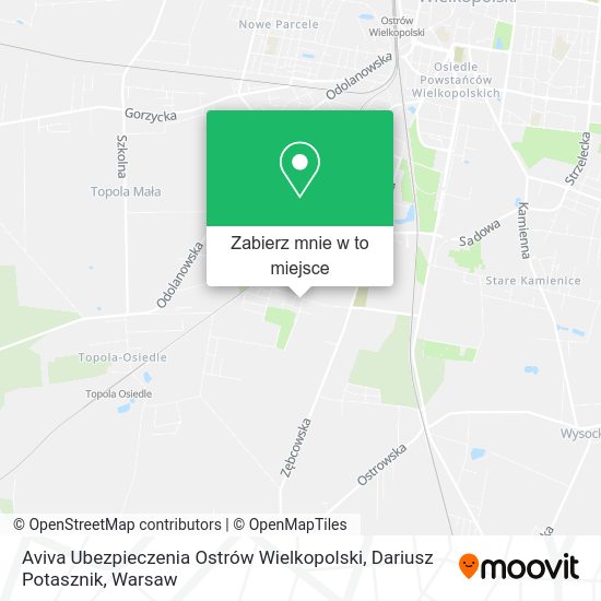 Mapa Aviva Ubezpieczenia Ostrów Wielkopolski, Dariusz Potasznik