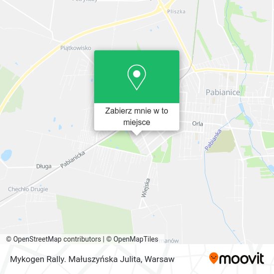 Mapa Mykogen Rally. Małuszyńska Julita