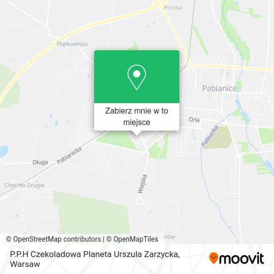 Mapa P.P.H Czekoladowa Planeta Urszula Zarzycka