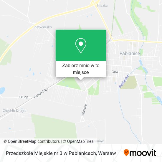 Mapa Przedszkole Miejskie nr 3 w Pabianicach