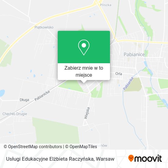 Mapa Usługi Edukacyjne Elżbieta Raczyńska