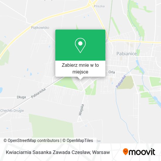 Mapa Kwiaciarnia Sasanka Zawada Czesław