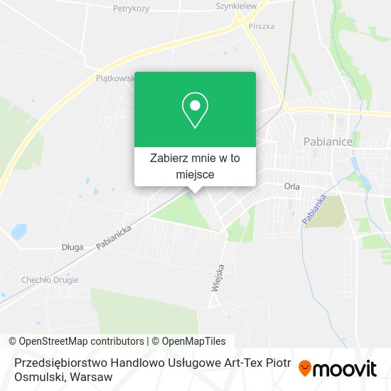 Mapa Przedsiębiorstwo Handlowo Usługowe Art-Tex Piotr Osmulski