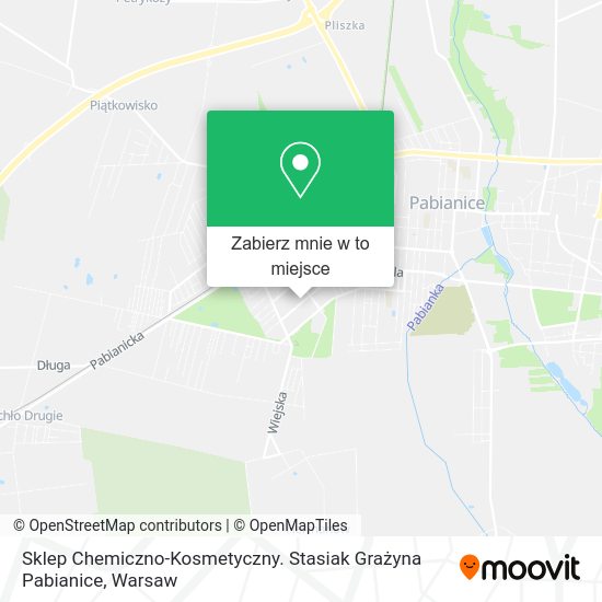 Mapa Sklep Chemiczno-Kosmetyczny. Stasiak Grażyna Pabianice