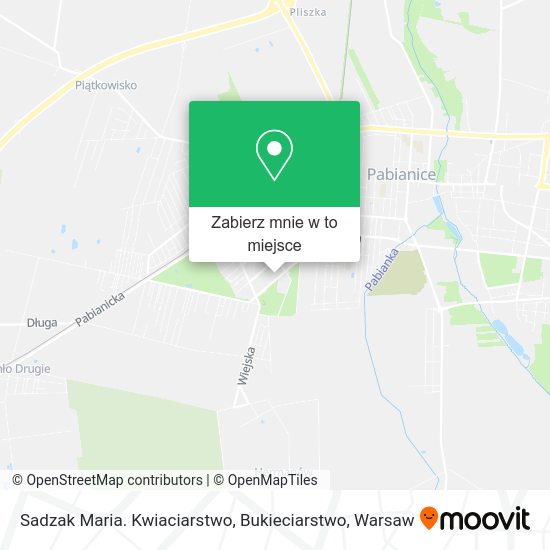 Mapa Sadzak Maria. Kwiaciarstwo, Bukieciarstwo