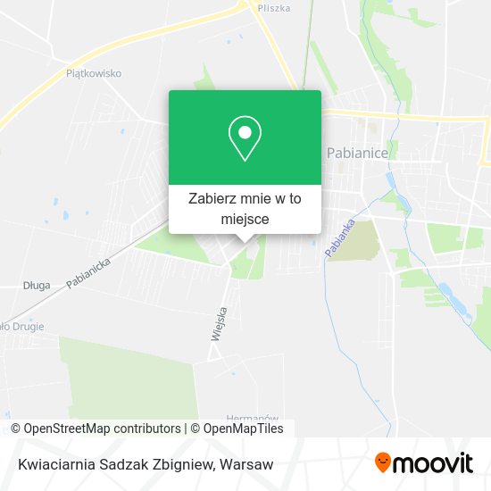 Mapa Kwiaciarnia Sadzak Zbigniew