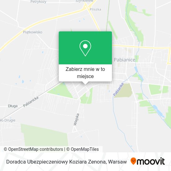 Mapa Doradca Ubezpieczeniowy Koziara Zenona