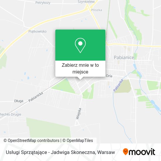 Mapa Usługi Sprzątające - Jadwiga Skoneczna