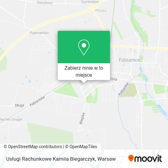 Mapa Usługi Rachunkowe Kamila Biegarczyk