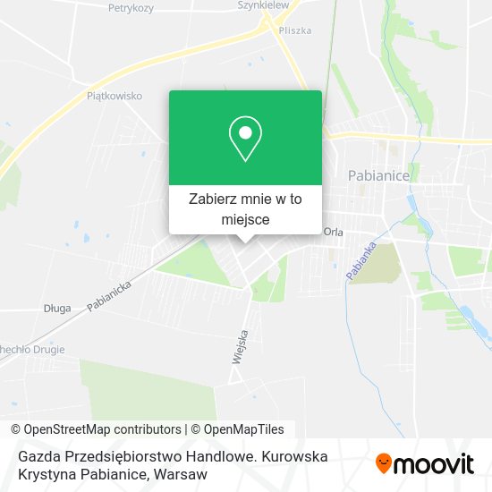 Mapa Gazda Przedsiębiorstwo Handlowe. Kurowska Krystyna Pabianice