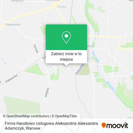 Mapa Firma Handlowo Usługowa Aleksandria Aleksandra Adamczyk