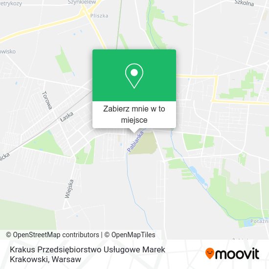 Mapa Krakus Przedsiębiorstwo Usługowe Marek Krakowski