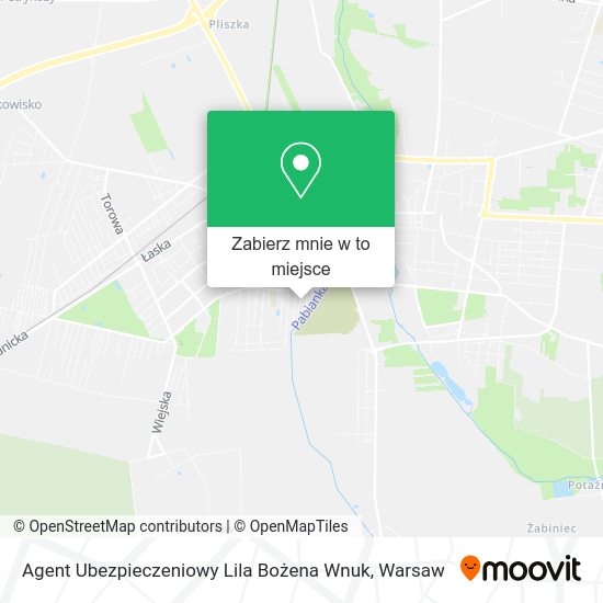 Mapa Agent Ubezpieczeniowy Lila Bożena Wnuk