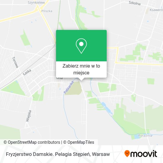 Mapa Fryzjerstwo Damskie. Pelagia Stępień