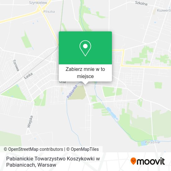 Mapa Pabianickie Towarzystwo Koszykowki w Pabianicach